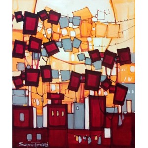 Salman Farooqi, 16 x 20 Inch, Acrylic on Canvas, Cityscape Painting, AC-SF-642